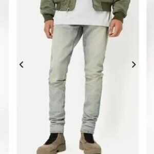 John Elliott NWOT Cast 2 ss24 Japanese Denim 3x1 Denim Slim 30wX33 Light indigo